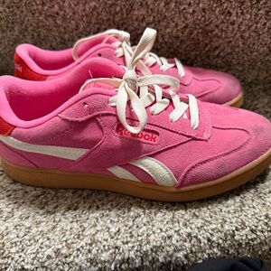 Reebok Pink and White Women's Sneakers